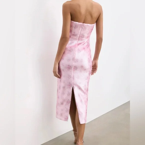 knee length dresses for ladies LOVESHACKFANCY Stasia Dress in Pink Ombre– Capsule Shop main image 1